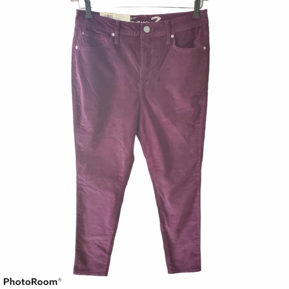 7 Seven Purple Fine Corduroy Pants Size 12 - Picture 1 of 5